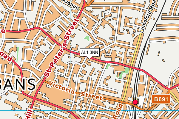 AL1 3NN map - OS VectorMap District (Ordnance Survey)