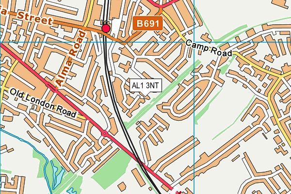 AL1 3NT map - OS VectorMap District (Ordnance Survey)