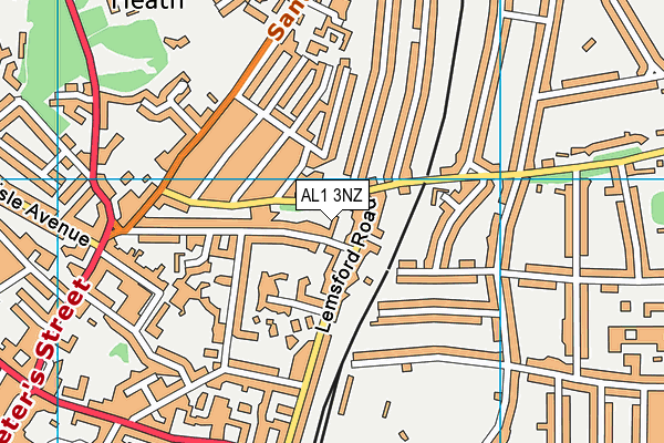 AL1 3NZ map - OS VectorMap District (Ordnance Survey)