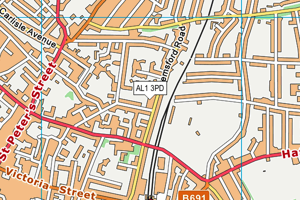 AL1 3PD map - OS VectorMap District (Ordnance Survey)