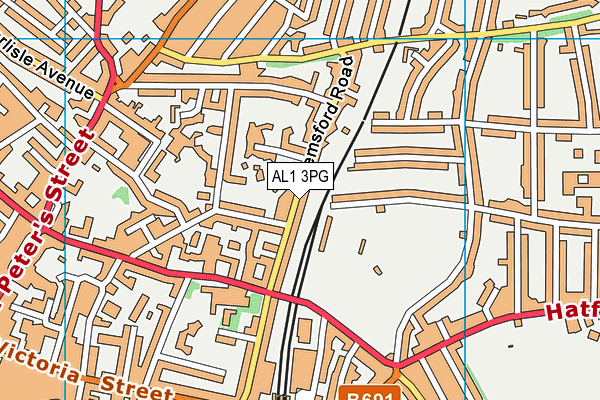 AL1 3PG map - OS VectorMap District (Ordnance Survey)