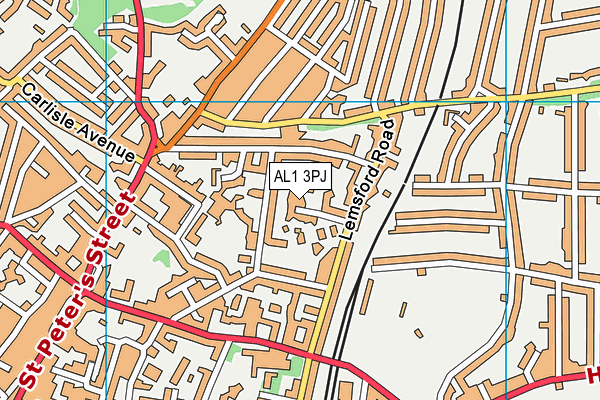 AL1 3PJ map - OS VectorMap District (Ordnance Survey)