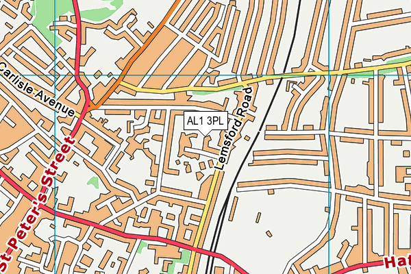 AL1 3PL map - OS VectorMap District (Ordnance Survey)