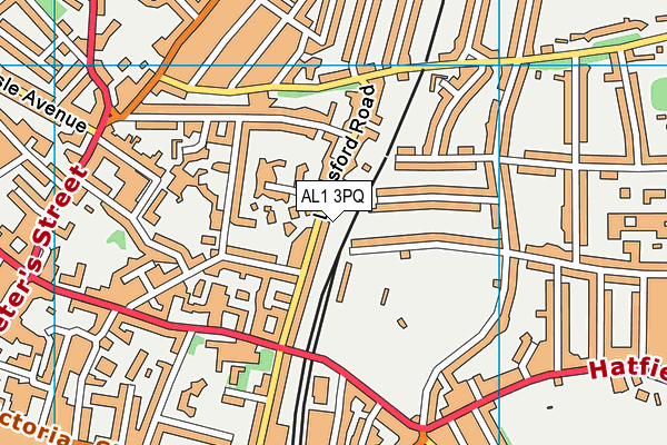 AL1 3PQ map - OS VectorMap District (Ordnance Survey)