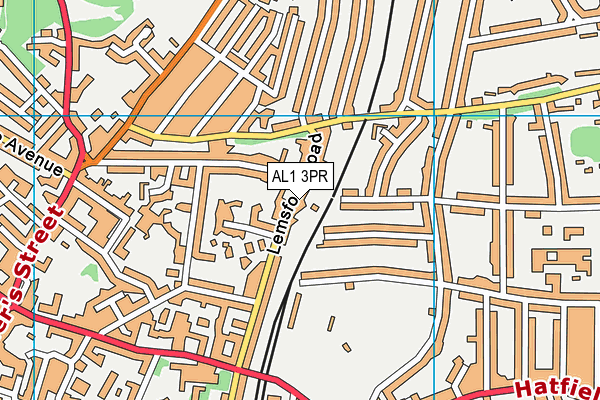 AL1 3PR map - OS VectorMap District (Ordnance Survey)