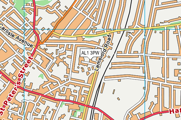 AL1 3PW map - OS VectorMap District (Ordnance Survey)