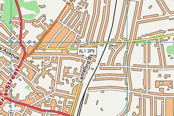AL1 3PX map - OS VectorMap District (Ordnance Survey)