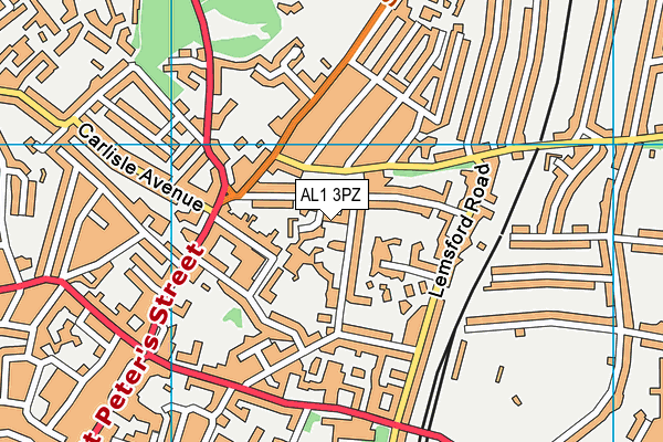 AL1 3PZ map - OS VectorMap District (Ordnance Survey)