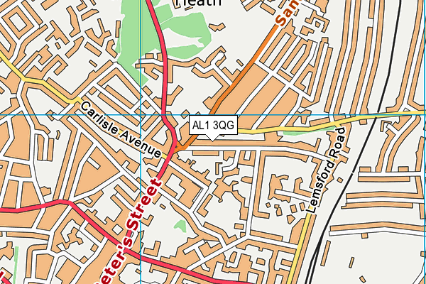 AL1 3QG map - OS VectorMap District (Ordnance Survey)