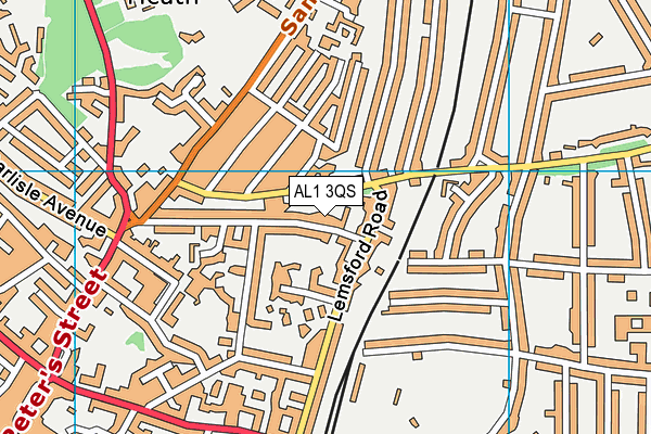 AL1 3QS map - OS VectorMap District (Ordnance Survey)