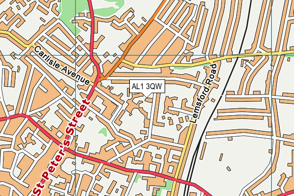 AL1 3QW map - OS VectorMap District (Ordnance Survey)