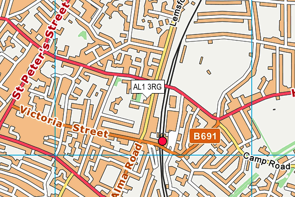 AL1 3RG map - OS VectorMap District (Ordnance Survey)