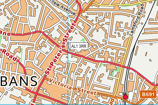 AL1 3RR map - OS VectorMap District (Ordnance Survey)