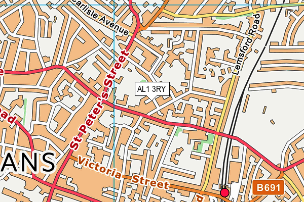 AL1 3RY map - OS VectorMap District (Ordnance Survey)