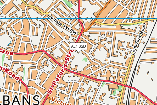 AL1 3SD map - OS VectorMap District (Ordnance Survey)
