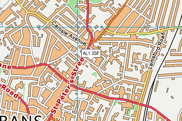 AL1 3SF map - OS VectorMap District (Ordnance Survey)