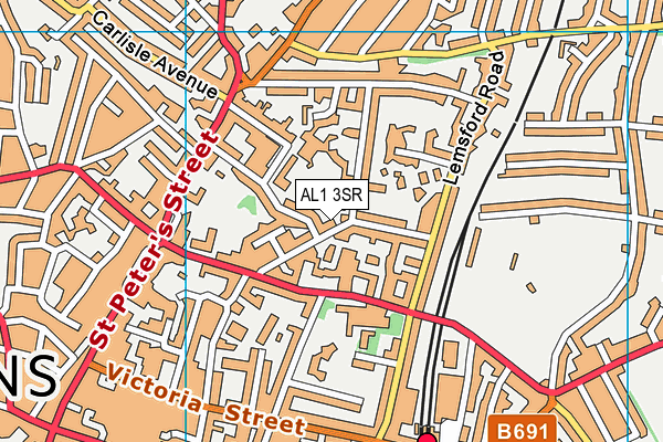 AL1 3SR map - OS VectorMap District (Ordnance Survey)