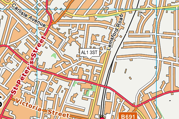 AL1 3ST map - OS VectorMap District (Ordnance Survey)