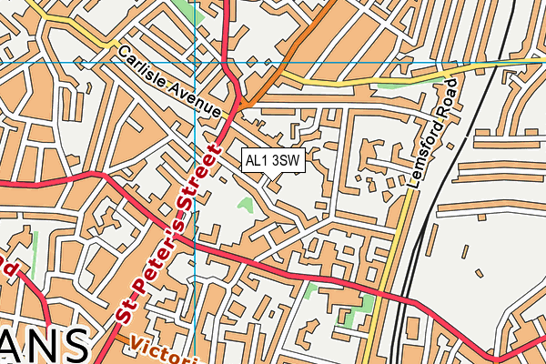 Maple Primary School map (AL1 3SW) - OS VectorMap District (Ordnance Survey)