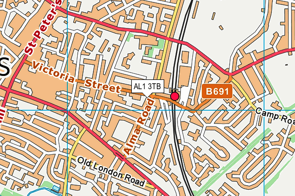 AL1 3TB map - OS VectorMap District (Ordnance Survey)