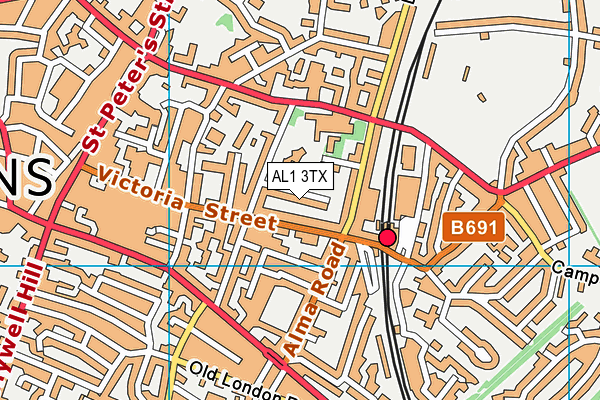 AL1 3TX map - OS VectorMap District (Ordnance Survey)