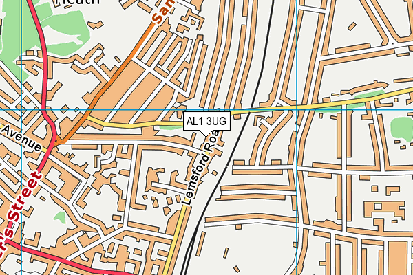 AL1 3UG map - OS VectorMap District (Ordnance Survey)