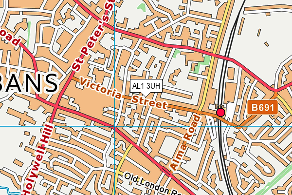 AL1 3UH map - OS VectorMap District (Ordnance Survey)