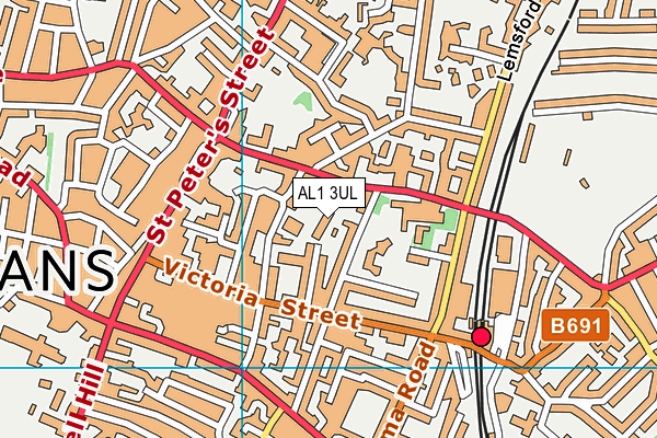 AL1 3UL map - OS VectorMap District (Ordnance Survey)