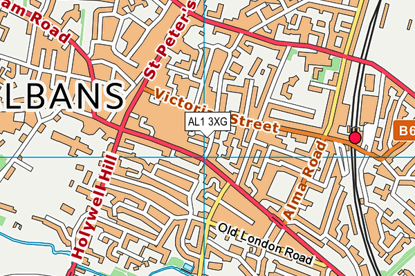 AL1 3XG map - OS VectorMap District (Ordnance Survey)