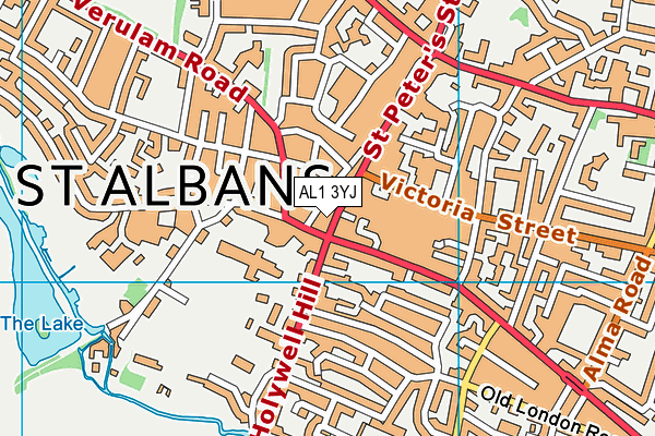 AL1 3YJ map - OS VectorMap District (Ordnance Survey)