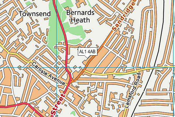 AL1 4AB map - OS VectorMap District (Ordnance Survey)