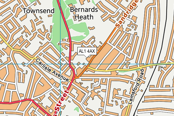 AL1 4AX map - OS VectorMap District (Ordnance Survey)