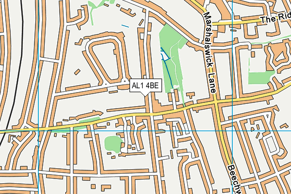 AL1 4BE map - OS VectorMap District (Ordnance Survey)