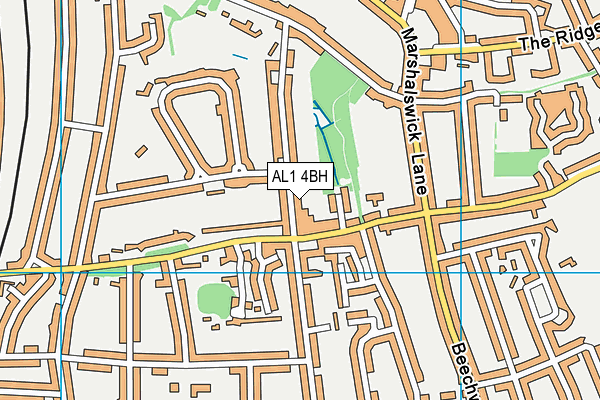 AL1 4BH map - OS VectorMap District (Ordnance Survey)