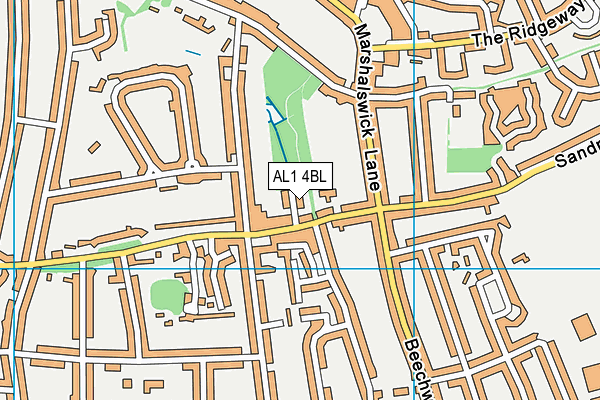 AL1 4BL map - OS VectorMap District (Ordnance Survey)