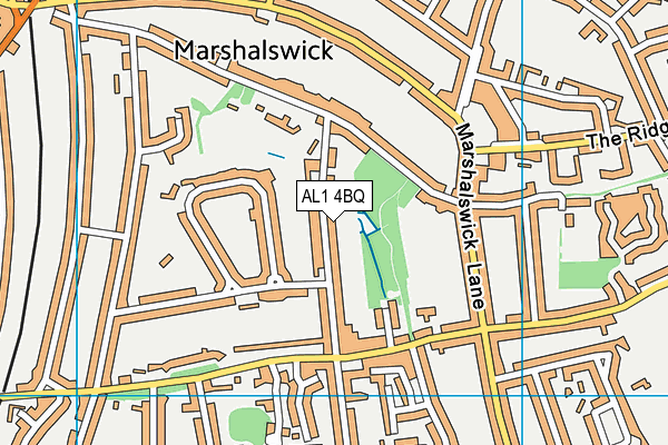 AL1 4BQ map - OS VectorMap District (Ordnance Survey)