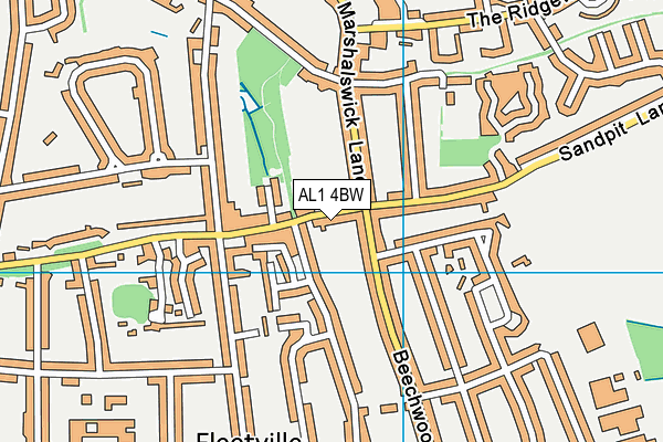 AL1 4BW map - OS VectorMap District (Ordnance Survey)
