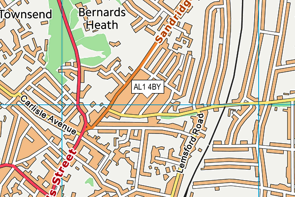 AL1 4BY map - OS VectorMap District (Ordnance Survey)