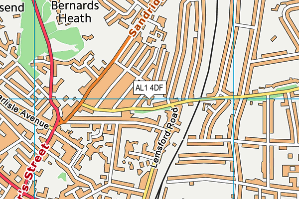 AL1 4DF map - OS VectorMap District (Ordnance Survey)