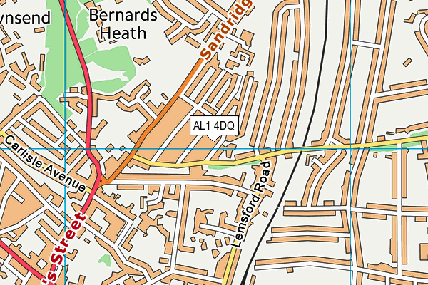 AL1 4DQ map - OS VectorMap District (Ordnance Survey)