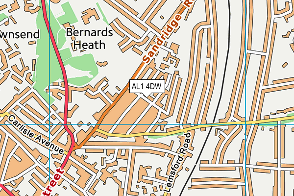 AL1 4DW map - OS VectorMap District (Ordnance Survey)