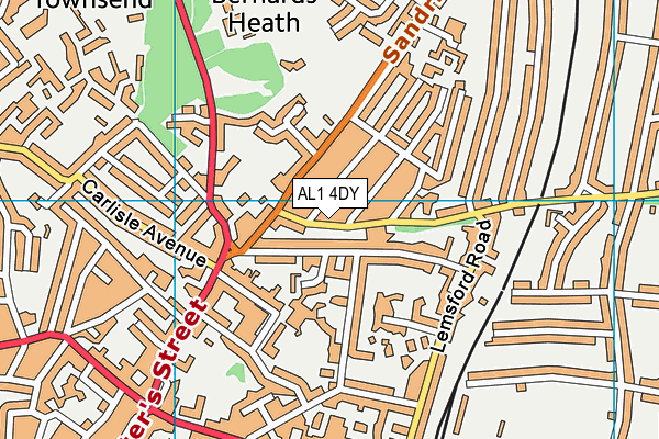 AL1 4DY map - OS VectorMap District (Ordnance Survey)