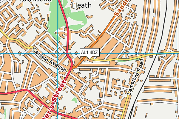 AL1 4DZ map - OS VectorMap District (Ordnance Survey)