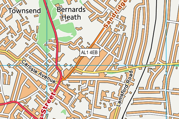 AL1 4EB map - OS VectorMap District (Ordnance Survey)