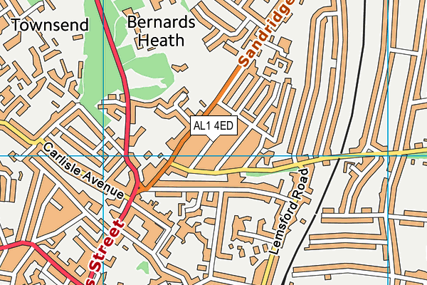 AL1 4ED map - OS VectorMap District (Ordnance Survey)
