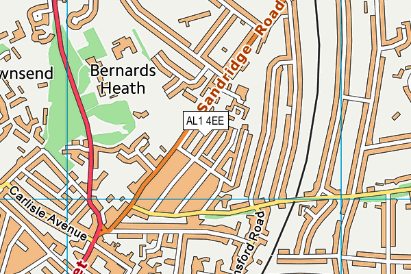 AL1 4EE map - OS VectorMap District (Ordnance Survey)