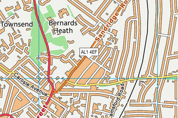 AL1 4EF map - OS VectorMap District (Ordnance Survey)