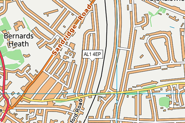 AL1 4EP map - OS VectorMap District (Ordnance Survey)