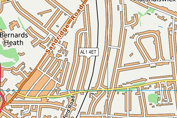 AL1 4ET map - OS VectorMap District (Ordnance Survey)
