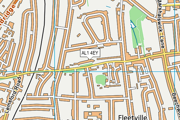 AL1 4EY map - OS VectorMap District (Ordnance Survey)